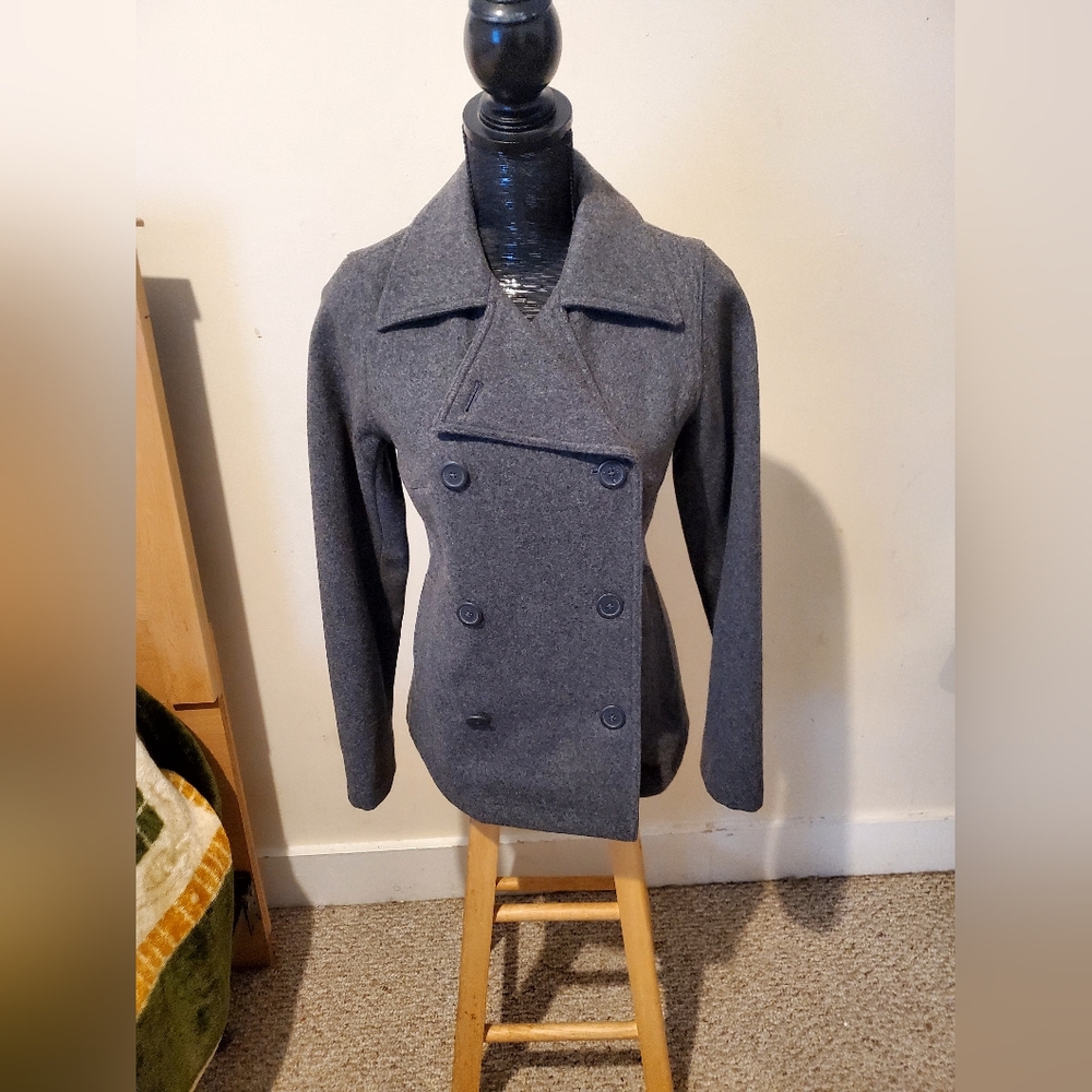 Women Gray Peacoat